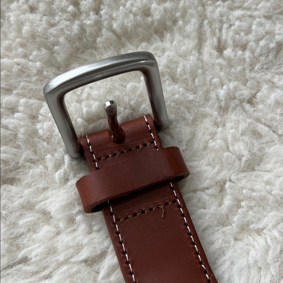 Vineyard Vines St. Pats Day canvas leather belt Camden Green Orange White Men 38 - Picture 3 of 10